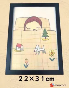 奈良美智 yoshitomo nara 額入り ポスター アート クリスマス