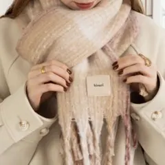 マフラー ピンクチェック