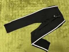 セブンブリッジキッズパンツ★ブラック★160cm★スウェット★裏起毛★薄手