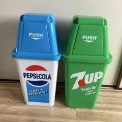 PEPSI-COLA 7UP ゴミ箱 2個セット アメリカン雑貨 - メルカリ
