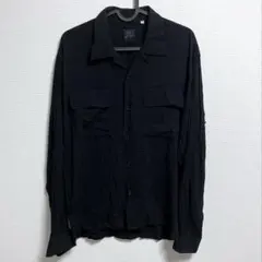 超希少　ヨウジヤマモト　長袖　長袖シャツ　メンズ　サイズM アシンメトリー　黒 超希少 ヨウジヤマモト 長袖 長袖シャツ メンズ サイズM