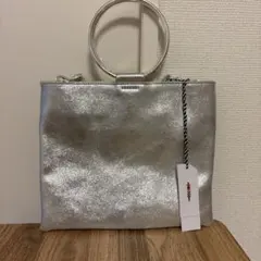 THACKER NEWYORK タッカー　ハンドバック　シルバー　パーティバック