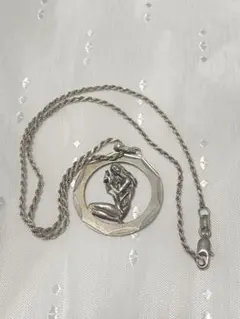 ヴィンテージ　シルバー925 銀製　ネックレス　イタリア製　刻印あり