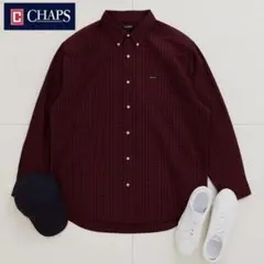 【美品】チャップス ラルフローレン 長袖 チェックシャツ 大きいサイズ 2XL