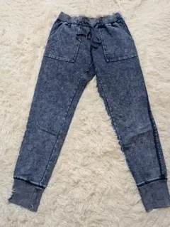 GU ジーユー　デニムブルー スウェットパンツ　Sサイズ