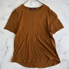 ✨美品✨キャバン CABaN 半袖T 黄土色系カシミヤ　tk45のサムネイル