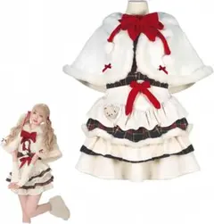 クリスマスコスプレ衣装 白サンタ