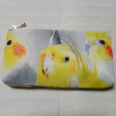 インコグッズ　オカメインコちょっと横長ポーチ