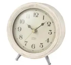新品送料無料　NOA エアリアルレトロミニ 置き時計 ホワイト T-688 WH