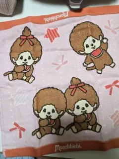 モンチッチ キャラクタータオル ピンク