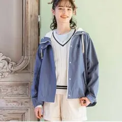 ポンポネットジュニア 撥水3WAY マウンテンパーカー ブルゾン 150cm