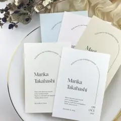 ˗ˏˋ NEW 席札　メニュー表　ドリンクメニュー_24　結婚式　はがきサイズ