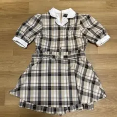 evelynチェック柄 半袖ワンピース