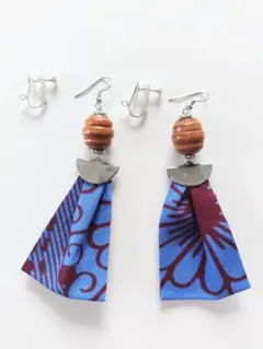 アフリカンプリント　 イヤリング　ハンドメイド
