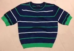 新品未使用☆ DAZY ボーダー柄 コントラストトリム ニットトップス