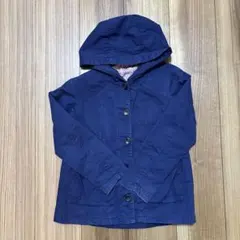 GUネイビー コットンジャケット フード付き130cm