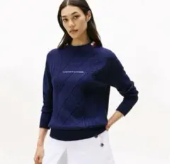 トミーヒルフィガー マシュマロタッチ ケーブルハイネックニット TOMMYのサムネイル