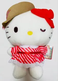 サンリオ　さんさんぴくにっく！ ドールBIG ハローキティ　ぬいぐるみ