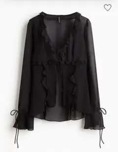 新品タグ付き★H&M ブラウス　シフォン　トップス　レディース　黒