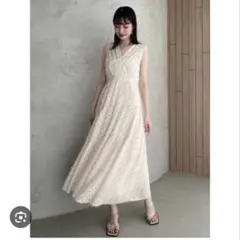 フレイアイディー　フリンジジャガードカシュクールワンピース