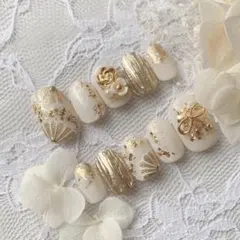 ［現品］ネイルチップ 和装 和柄 成人式 結婚式no.144