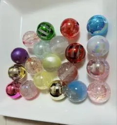 お値下げ！20ミリサイズ 多色ビーズ20個セット カスタムボールペン