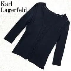Karl Lagerfeld ニットカーディガン ブラック 38 B812のサムネイル