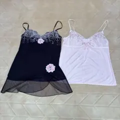 ワコール刺繍入りキャミソール2点セット