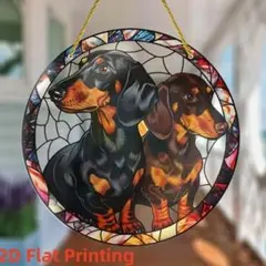 ダックスフンドさん　ハンギングアート　インテリア　壁装飾　アクリル看板345