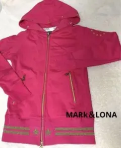 MARK & LONA マークアンドロナ パーカー ピンク フーディ ゴールド