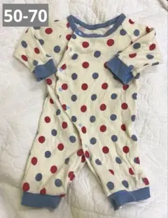 ドット模様ロンパース 50-70cm