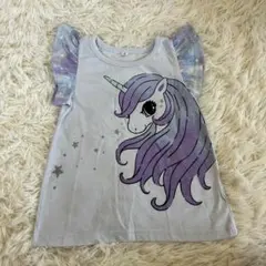 新品 西松屋 ユニコーン キッズ 半袖 Tシャツ 100cm 女の子 夏物