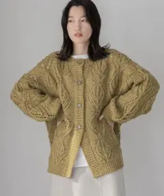 LOWRYSFARM 2WAYスカシガラニットLS カーディガン