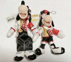 京都ポルタ限定 ぬいぐるみキーチェーン ミッキー・グーフィー 2点