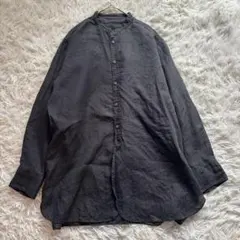 マカフィー リネンラミーバンドカラーシャツ S 定番 人気 完売品