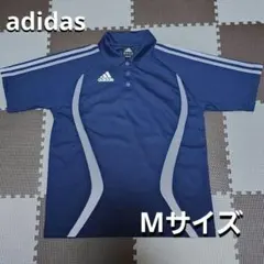 【adidas】CLIMA LITE 半袖 ポロシャツ Mサイズ ネイビー 速乾