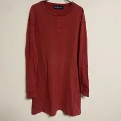 Polo Ralph Lauren 赤 長袖カットソー チュニックワンピース L