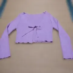 SHEIN ラベンダー クロップ丈カーディガン M