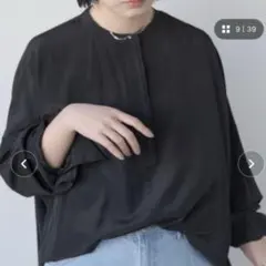 Aunt Marie's オーバーシルエットバンドカラーシャツのサムネイル