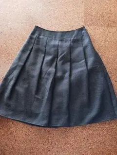 ソフトプリーツスカート　ROTARY HOUSE　W58　ダークブラウンドット柄