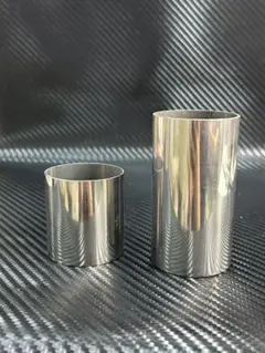 ステンレスパイプ 50φ×1.2t ×約9cm.約5.5cm 2本セットのサムネイル