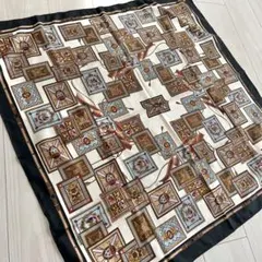 幾何学模様 大判スカーフ