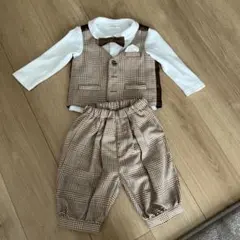 フォーマルスーツ 80 チェック柄　男の子