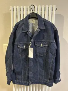 ビッグシルエット　デニムジャケット ダークブルー　Lサイズ　ゆったりサイズ