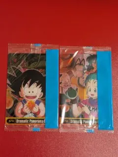 ドラゴンボールZ 森永 ドラマチックパノラマカード 孫悟空 トランクス　美品レア ドラゴンボールZ 森永 ドラマチックパノラマカード 孫悟空 トランクス