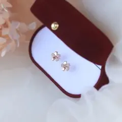 ピアス　桜　さくら　サクラ　花　ピンクゴールド　春　入学式　【1437-580】