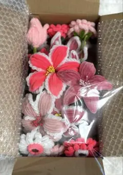 ローズピンク系 詰め合わせ モールフラワー 枯れない花 花束 アレンジメント