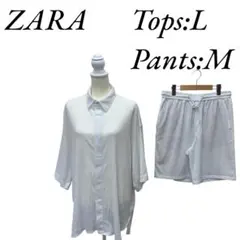 "★美品 ZARA ザラ ホワイト パンツセットアップ M"のサムネイル