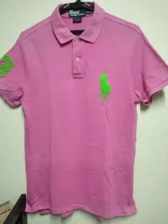 【美品】Polo by Ralph Lauren／ビッグポニー／ピンク／メンズMのサムネイル