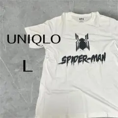 【UNIQLOUTコラボ スパイダーマン Tシャツ Lサイズ ホワイト 使用感有